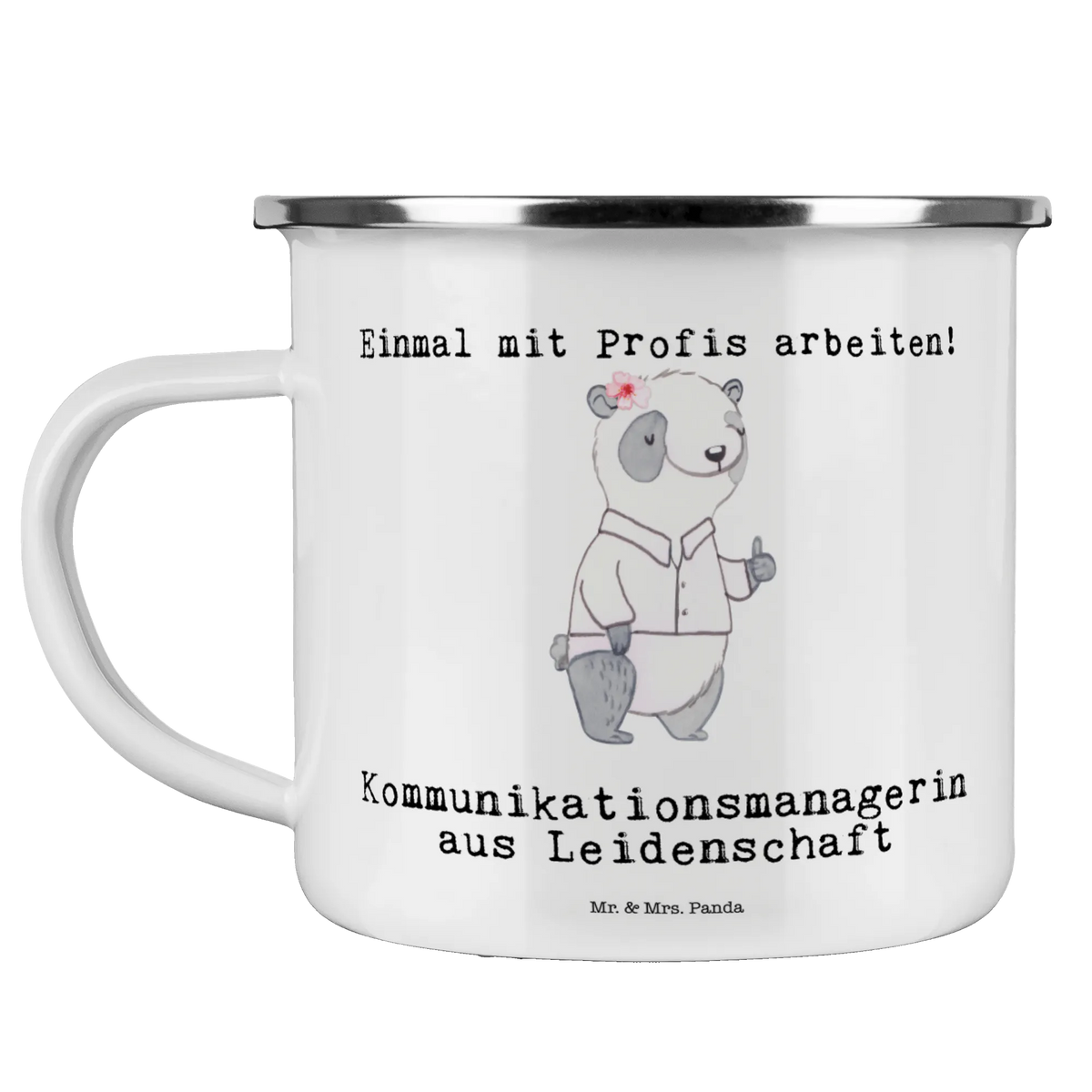 Enamel camping mug Communications Manager Passion gift, sayings, gift idea, best, farewell gift, passing exam, anniversary, retirement, promotion, job start, profession