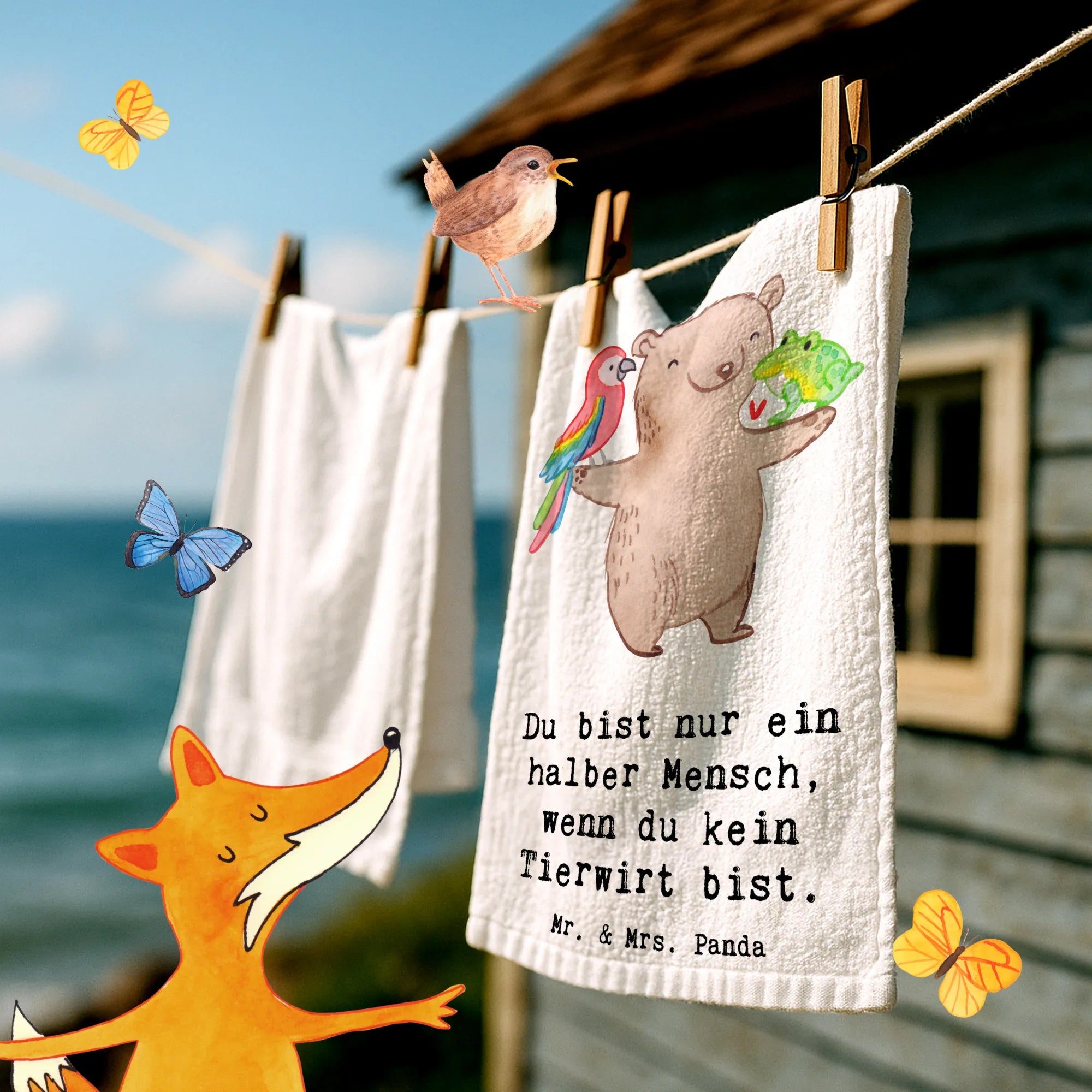 Guest towel Animal Caretaker heart gift, sayings, gift idea, best, farewell gift, passing exam, anniversary, retirement, promotion, job start, profession