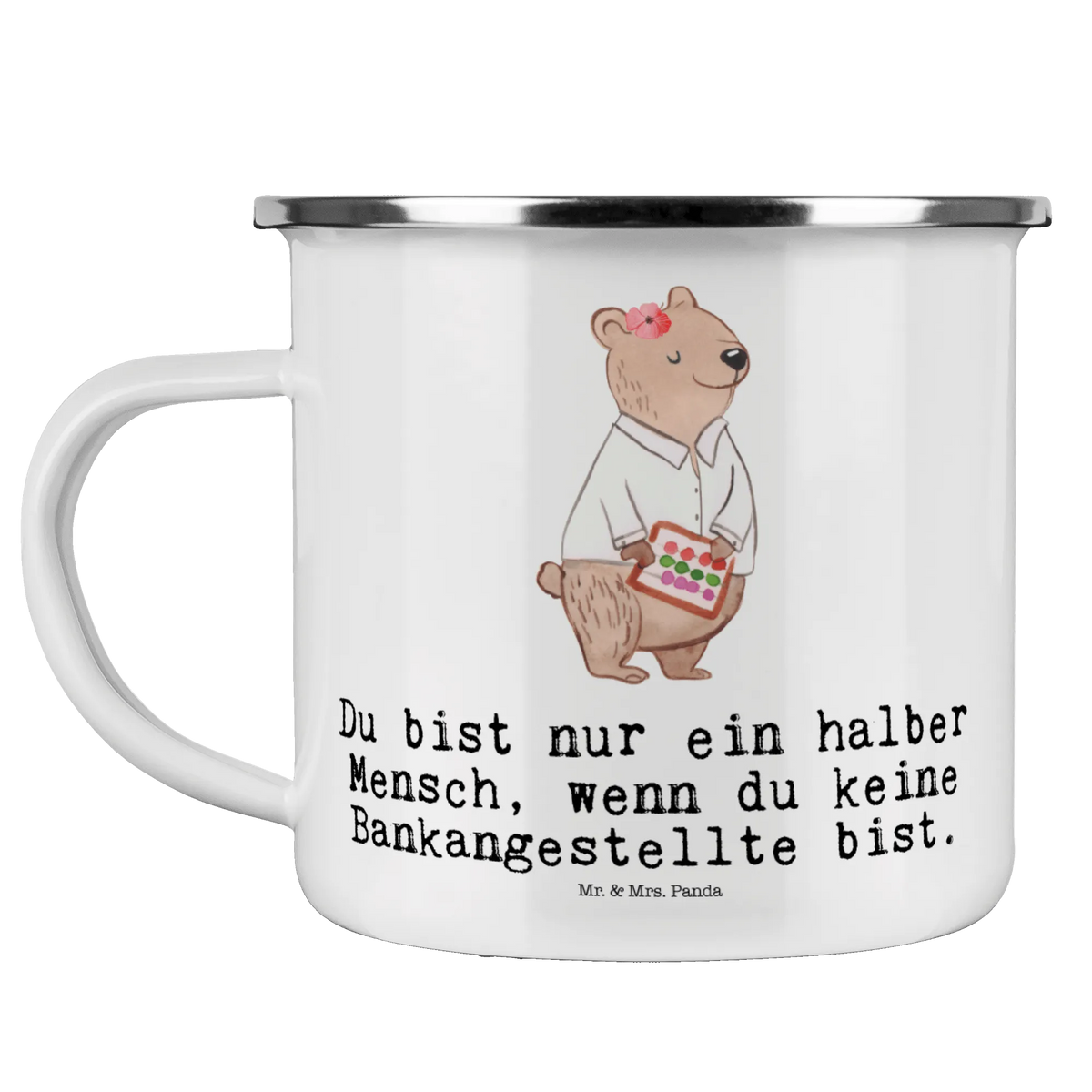 Camping Emaille Tasse Bankangestellte Herz Outdoor Becher, reisetasse, wanderbecher, outdoortasse, Teetasse, Emaille Becher, becher emaille, Kaffeepott, Emaille Tasse, Haferl, Emailletasse, Blechtasse, emaillebecher, Reisebecher, Tasse Emaille, wandertasse, Teebecher, blechbecher, Pott, metallbecher, Motivtasse, Outdoor Tasse, Campingbecher, Campingtasse, Geschenk, Schenken, Jubiläum, Danke, Dankeschön, Beruf, Ausbildung, Abschied, Rente, Kollege, Kollegin, Arbeitskollege, Mitarbeiter, Firma, Bankberaterin, Bänkerin, Bankangestellte, Bankfachfrau