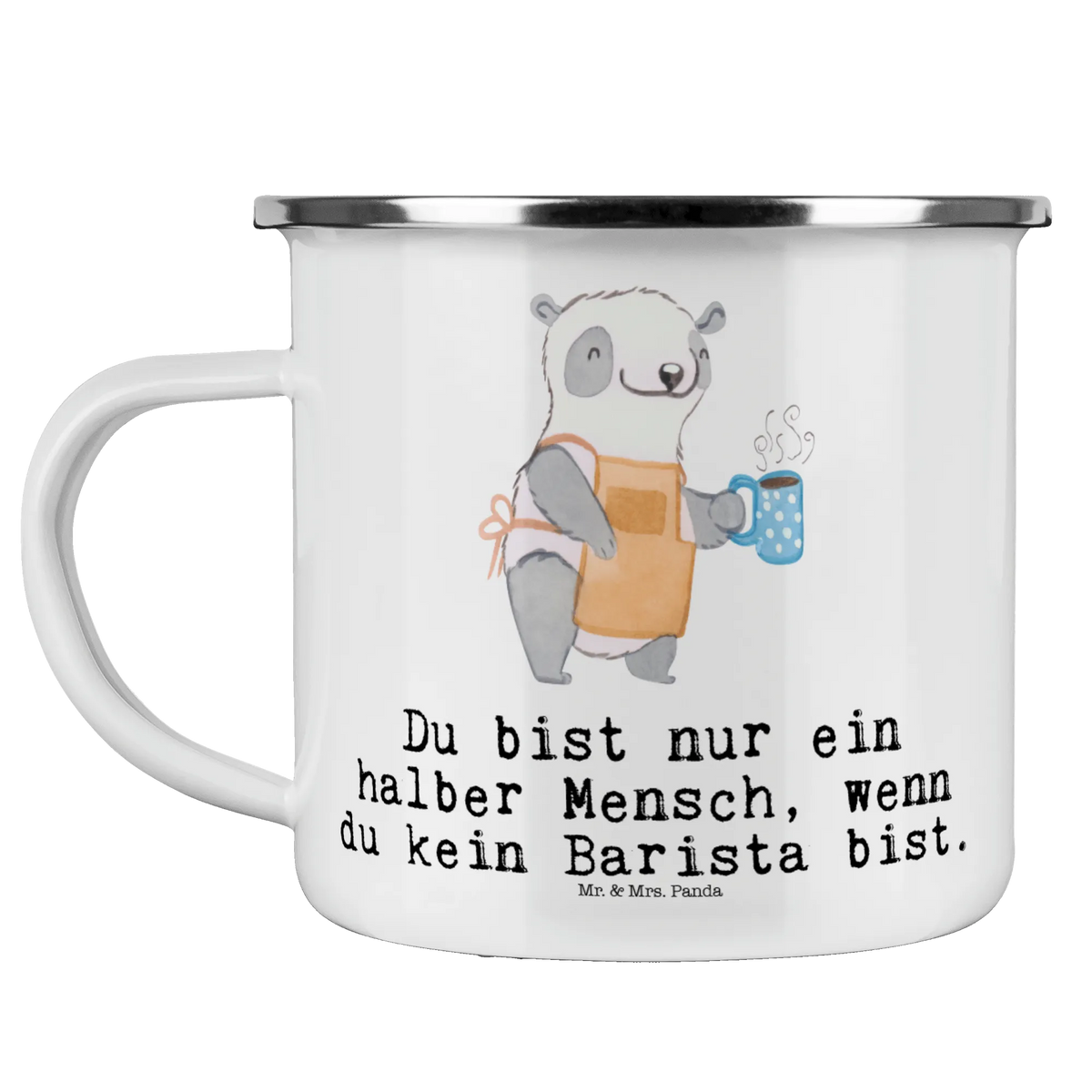 Camping Emaille Tasse Barista Herz Motivtasse, Campingtasse, Teebecher, Tasse Emaille, blechbecher, Pott, Emailletasse, Reisebecher, reisetasse, outdoortasse, Haferl, wandertasse, Outdoor Becher, Emaille Tasse, Blechtasse, wanderbecher, Emaille Becher, metallbecher, Kaffeepott, Outdoor Tasse, Campingbecher, emaillebecher, Teetasse, becher emaille, Geschenk, Schenken, Jubiläum, Danke, Dankeschön, Beruf, Ausbildung, Abschied, Rente, Kollege, Kollegin, Arbeitskollege, Mitarbeiter, Firma, Kaffee, Eröffnung Cafe, Barista