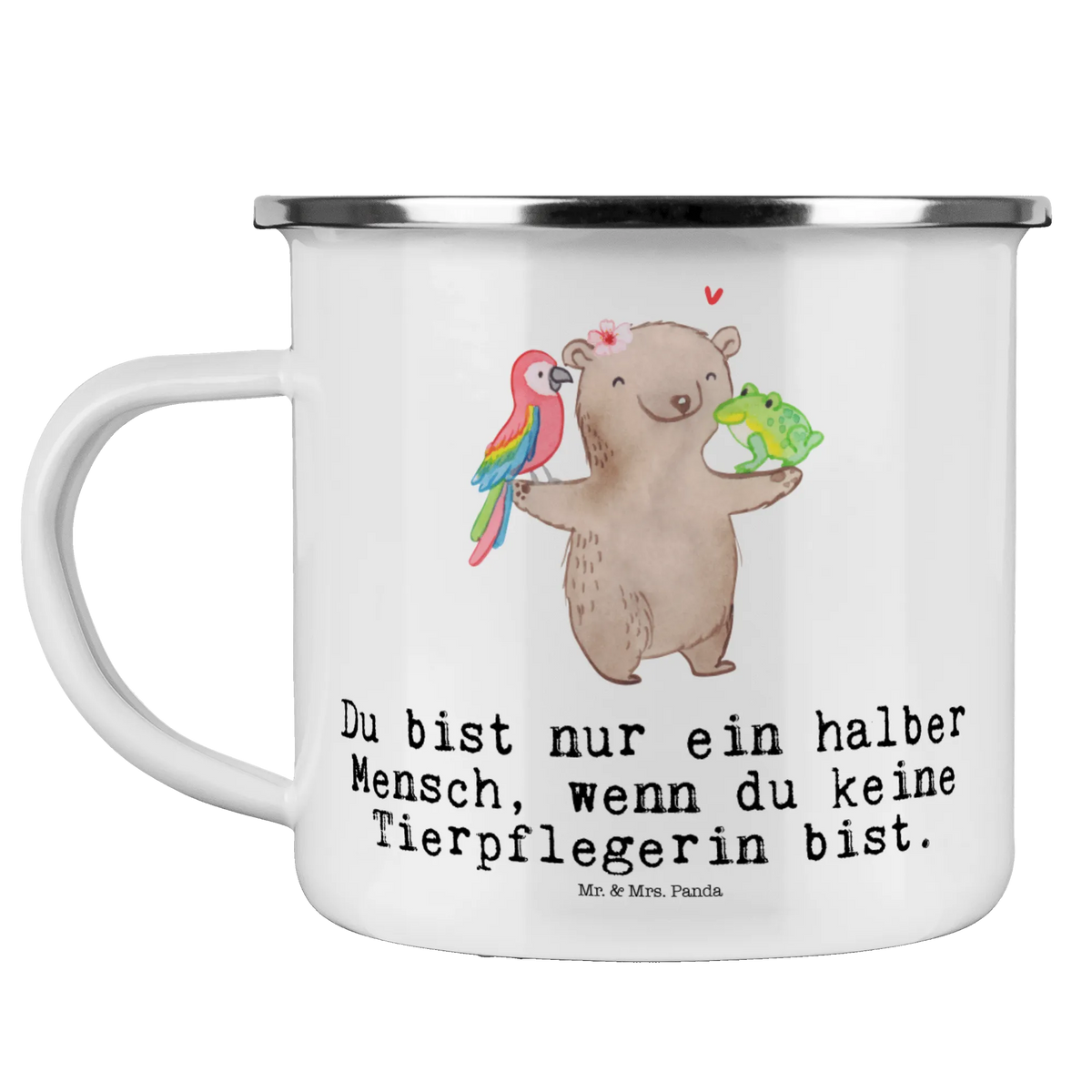 Camping Emaille Tasse Tierpflegerin Herz Emailletasse, Kaffeepott, blechbecher, Campingtasse, Emaille Becher, metallbecher, Tasse Emaille, Blechtasse, emaillebecher, becher emaille, outdoortasse, reisetasse, Campingbecher, Teetasse, Motivtasse, Reisebecher, Outdoor Becher, wandertasse, Outdoor Tasse, Emaille Tasse, Haferl, Pott, Teebecher, wanderbecher, Geschenk, Schenken, Jubiläum, Danke, Dankeschön, Beruf, Ausbildung, Abschied, Rente, Kollege, Kollegin, Arbeitskollege, Mitarbeiter, Firma