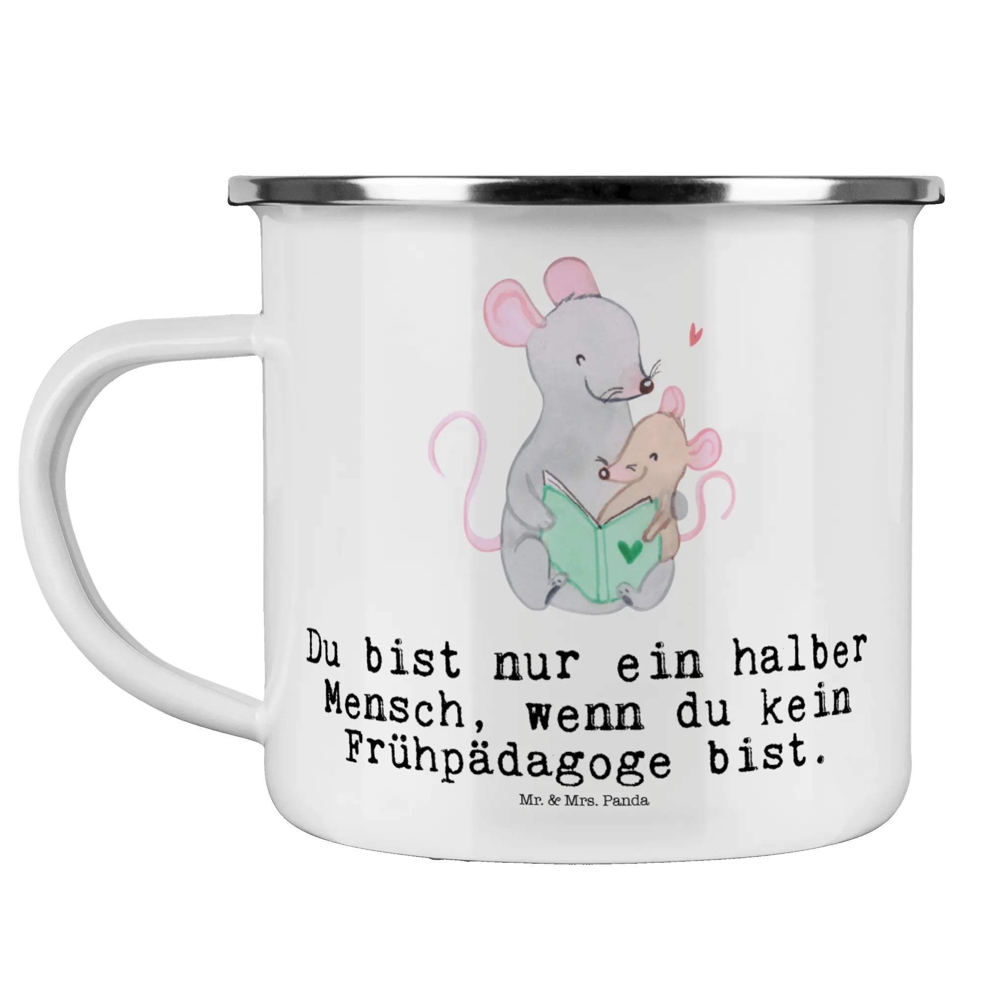 Enamel camping mug early childhood educator heart gift, sayings, gift idea, best, farewell gift, passing exam, anniversary, retirement, promotion, job start, profession