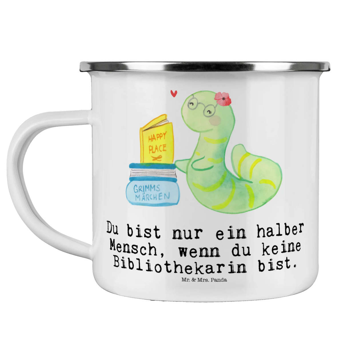 Camping Emaille Tasse Bibliothekarin Herz Campingbecher, becher emaille, blechbecher, Emaille Becher, Campingtasse, Outdoor Tasse, Teebecher, wanderbecher, reisetasse, wandertasse, Blechtasse, Teetasse, metallbecher, Tasse Emaille, Pott, Emaille Tasse, outdoortasse, Reisebecher, Kaffeepott, Haferl, Emailletasse, Outdoor Becher, emaillebecher, Motivtasse, Geschenk, Schenken, Jubiläum, Danke, Dankeschön, Beruf, Ausbildung, Abschied, Rente, Kollege, Kollegin, Arbeitskollege, Mitarbeiter, Firma, Buchhandlung, Bücherwurm, Bibliothekarin, Leseratte, Bücherliebe, Bibliothek