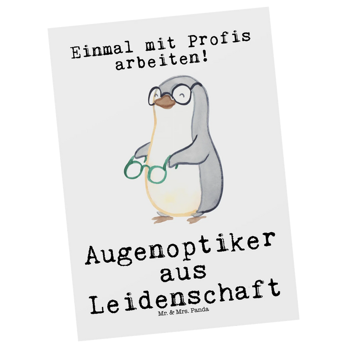 Postkarte Augenoptiker Leidenschaft