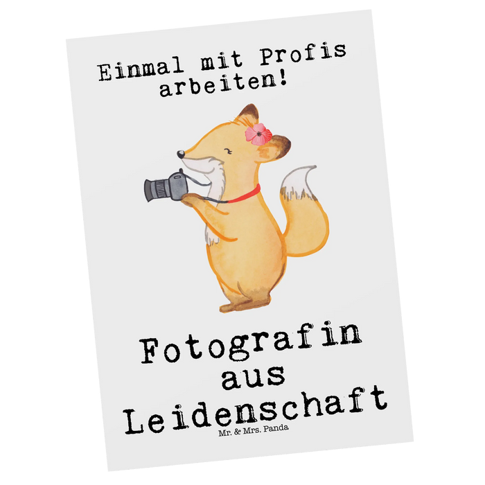 Postkarte Fotografin Leidenschaft