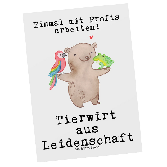 Postkarte Tierwirt Leidenschaft