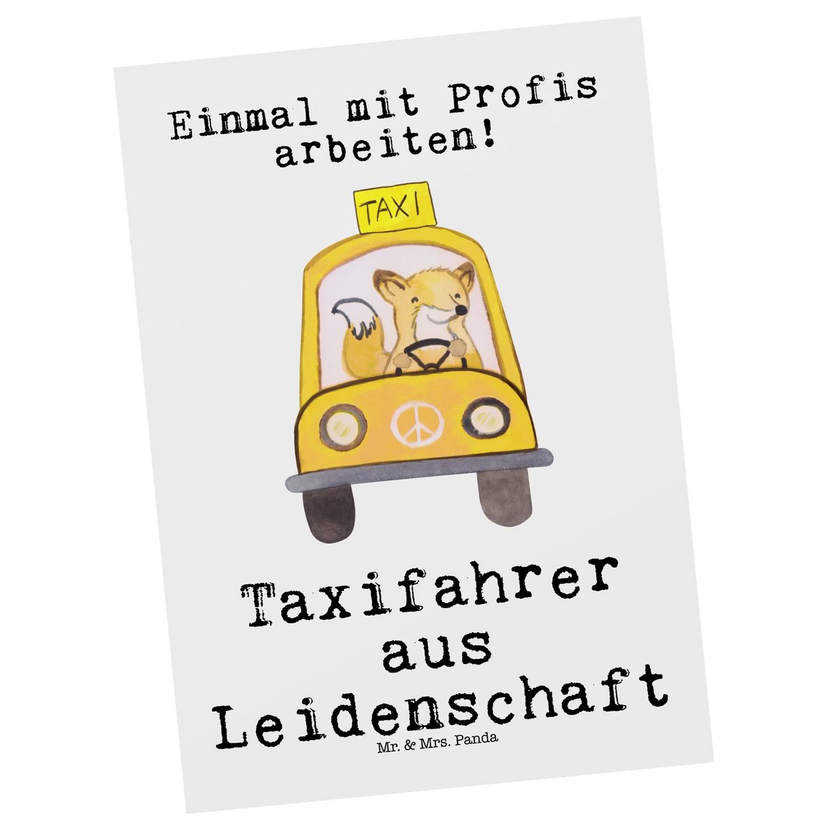 Postkarte Taxifahrer Leidenschaft