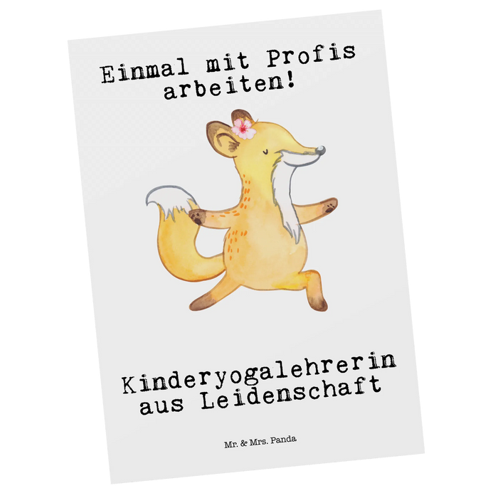 Postkarte Kinderyogalehrerin Leidenschaft