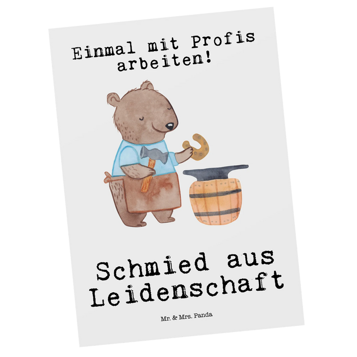 Postkarte Schmied Leidenschaft