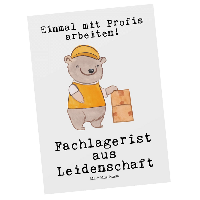 Postkarte Fachlagerist Leidenschaft