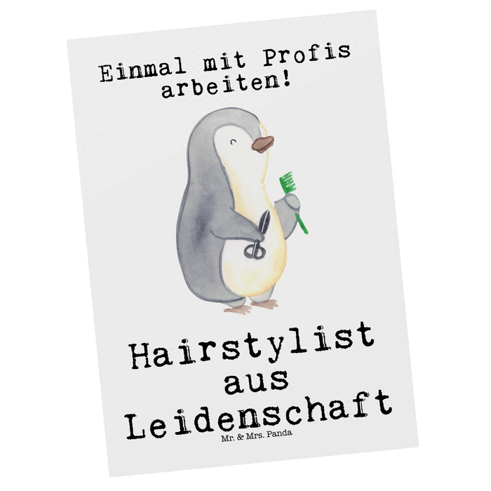 Postkarte Hairstylist Leidenschaft
