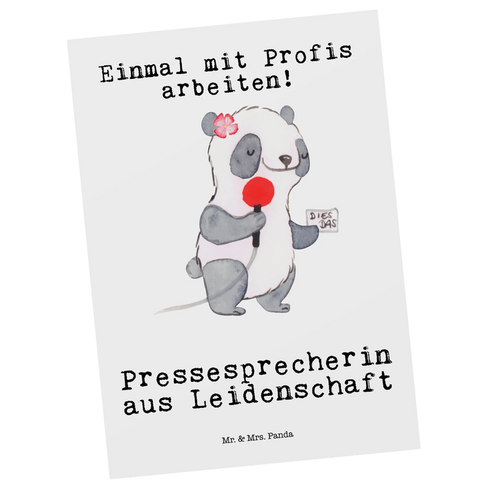 Postkarte Pressesprecherin Leidenschaft