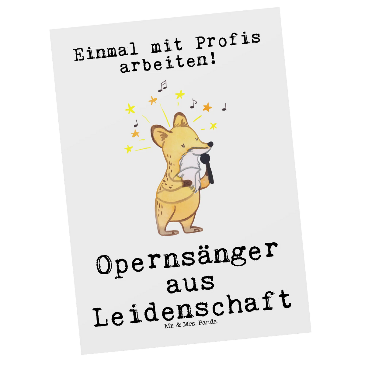 Postcard Opera singer Passion gift card, postcards, card, letter, Postcard, invitation card, paper, gift, invitation, gift idea, best, farewell gift, passing exam, anniversary, retirement, promotion, job start, sayings, funny, profession