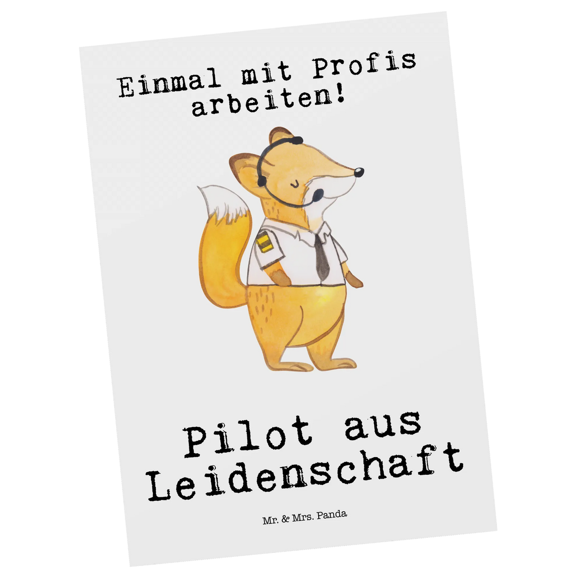 Postkarte Pilot Leidenschaft