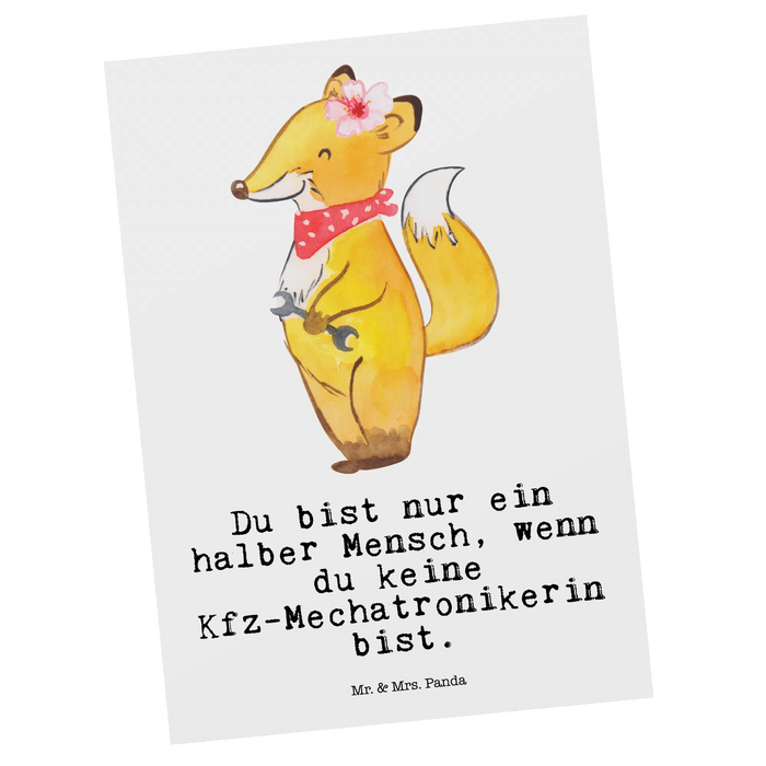 Postkarte Kfz-Mechatronikerin Herz