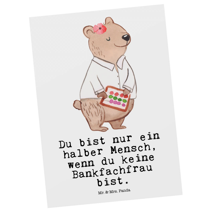Postkarte Bankfachfrau Herz