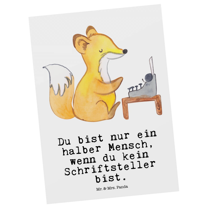Postkarte Schriftsteller Herz