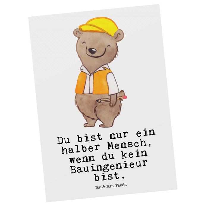 Postkarte Bauingenieur Herz