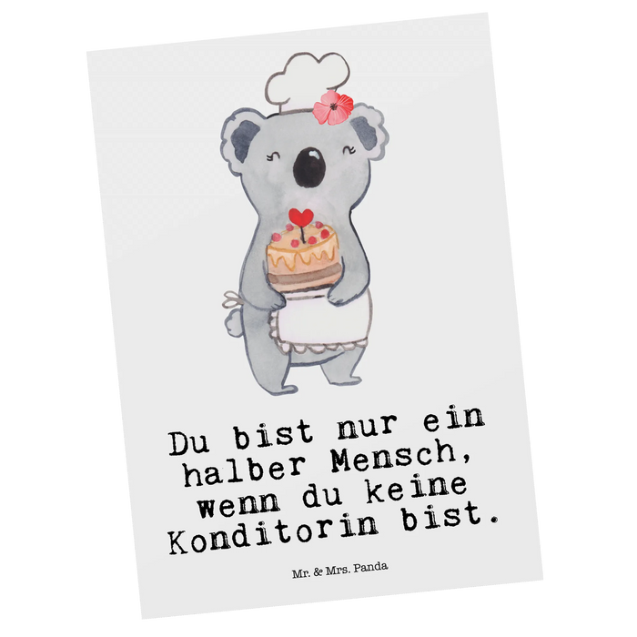 Postkarte Konditorin Herz