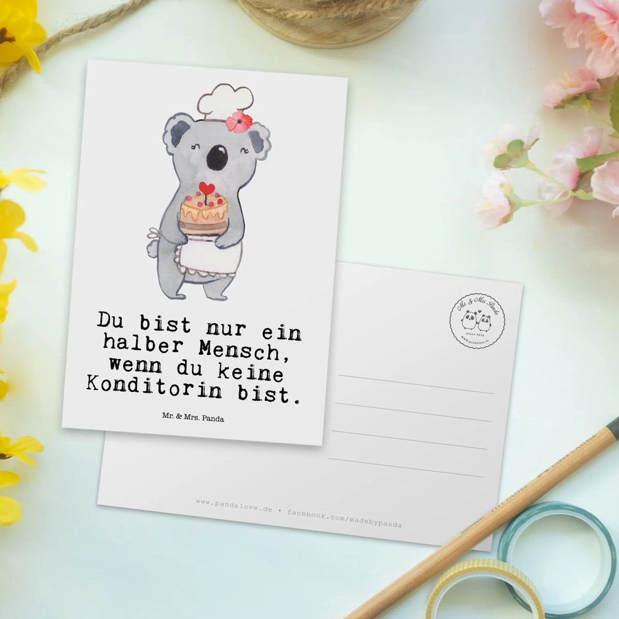 Postkarte Konditorin Herz