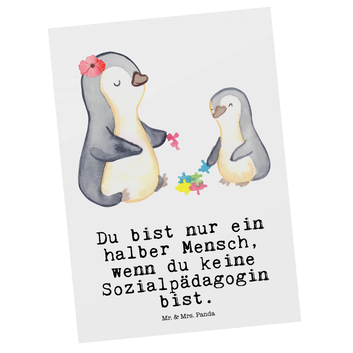 Postkarte Sozialpädagogin Herz