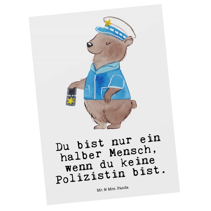 Postkarte Polizistin Herz