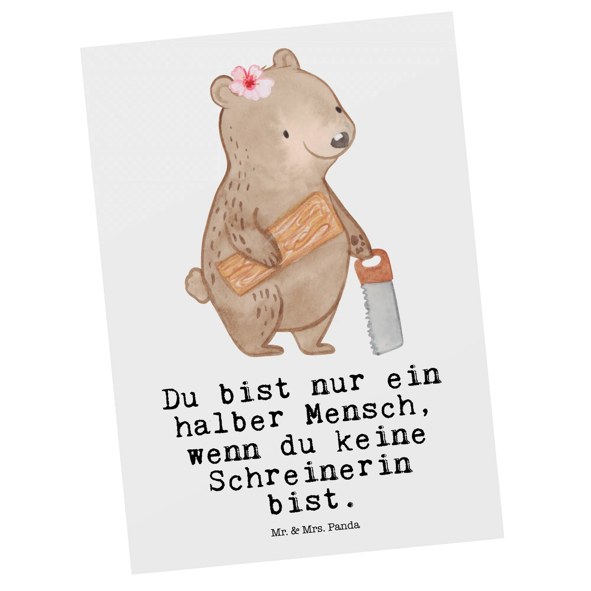 Postkarte Schreinerin Herz