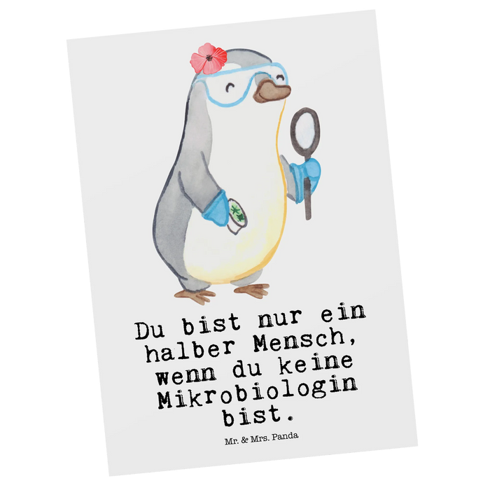 Postkarte Mikrobiologin Herz