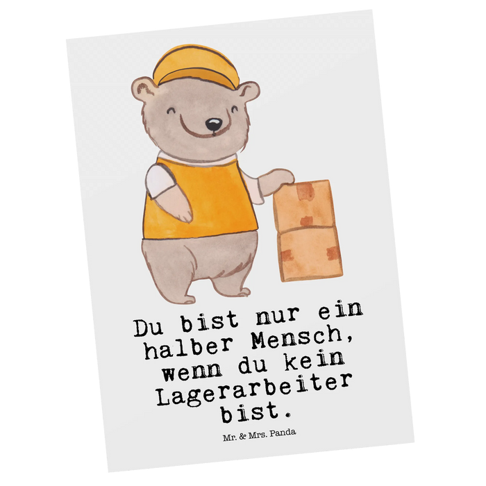 Postkarte Lagerarbeiter Herz
