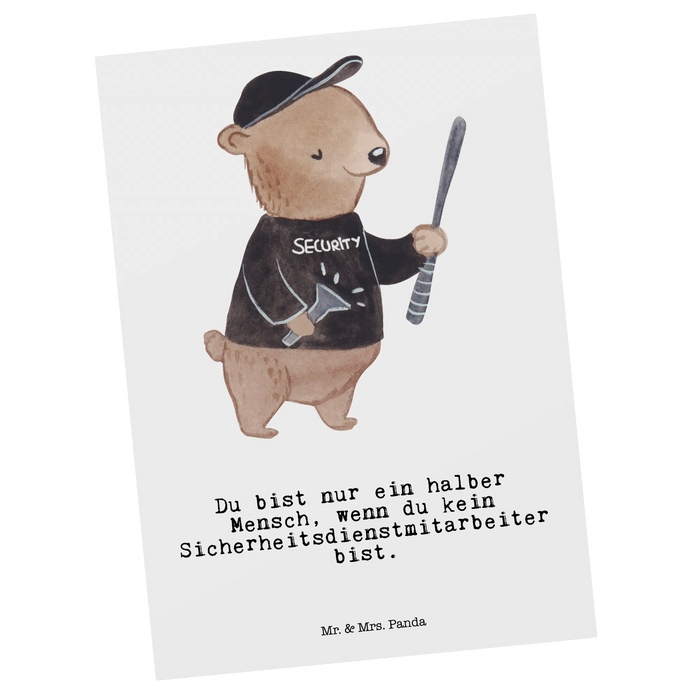 Postkarte Sicherheitsdienstmitarbeiter Herz