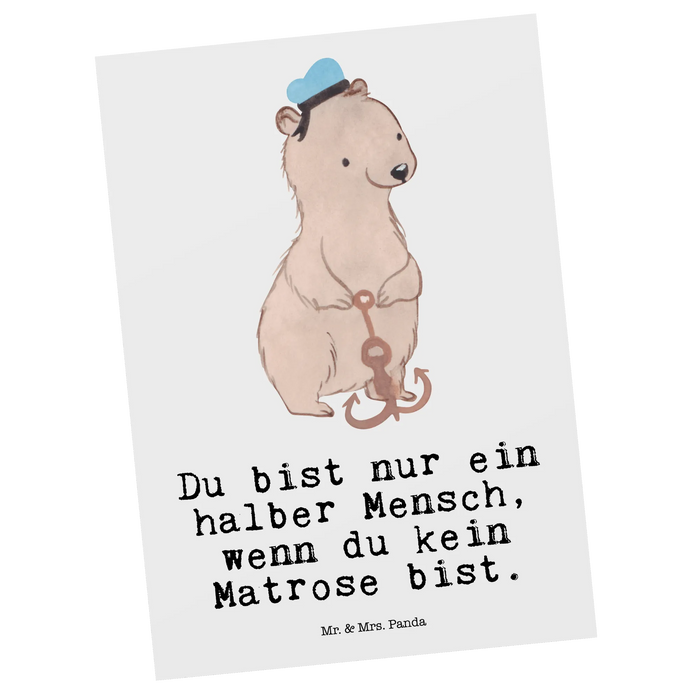 Postkarte Matrose Herz