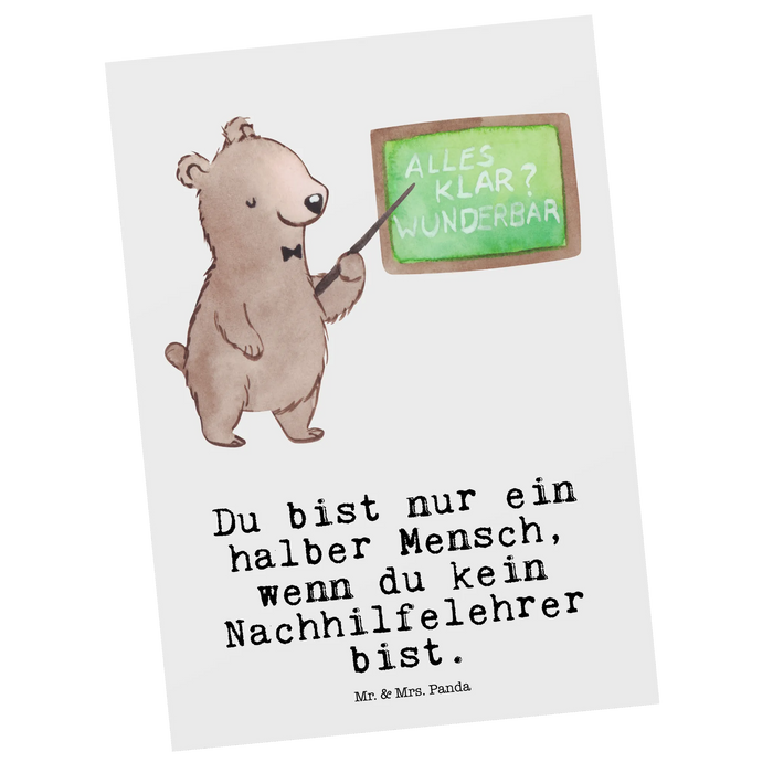 Postkarte Nachhilfelehrer Herz