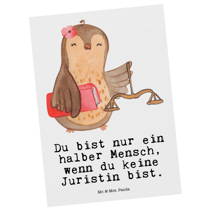 Postkarte Juristin Herz