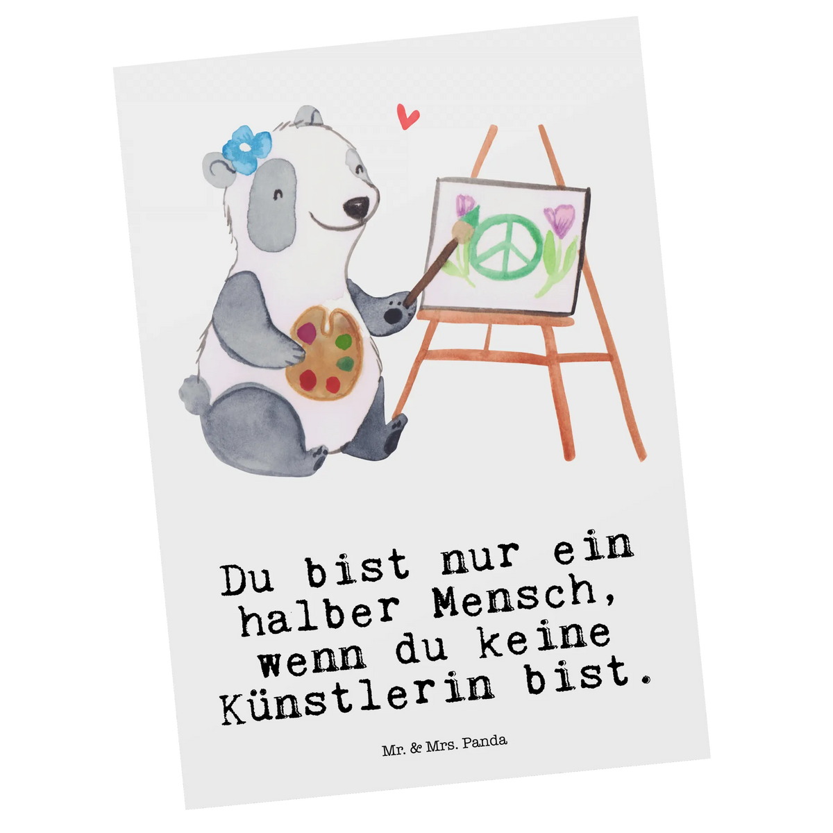 Postkarte Künstlerin Herz