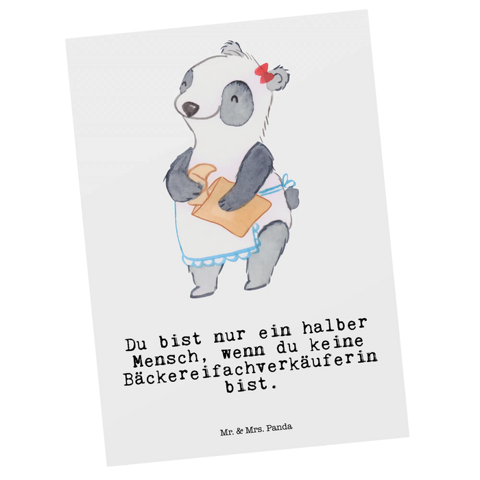 Postkarte Bäckereifachverkäuferin Herz