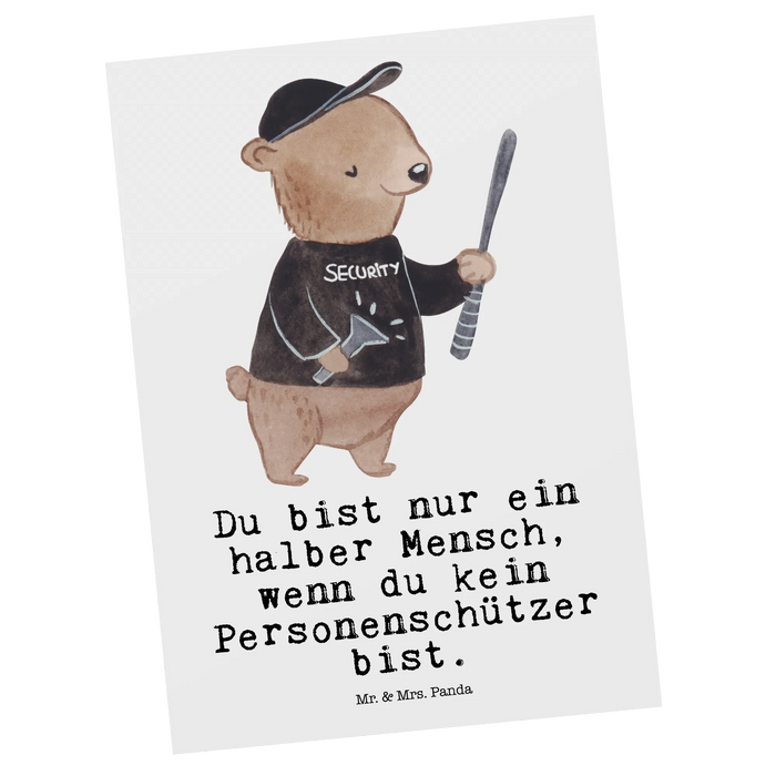 Postkarte Personenschützer Herz