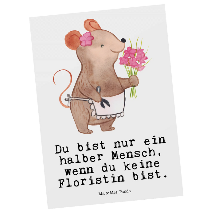Postkarte Floristin Herz