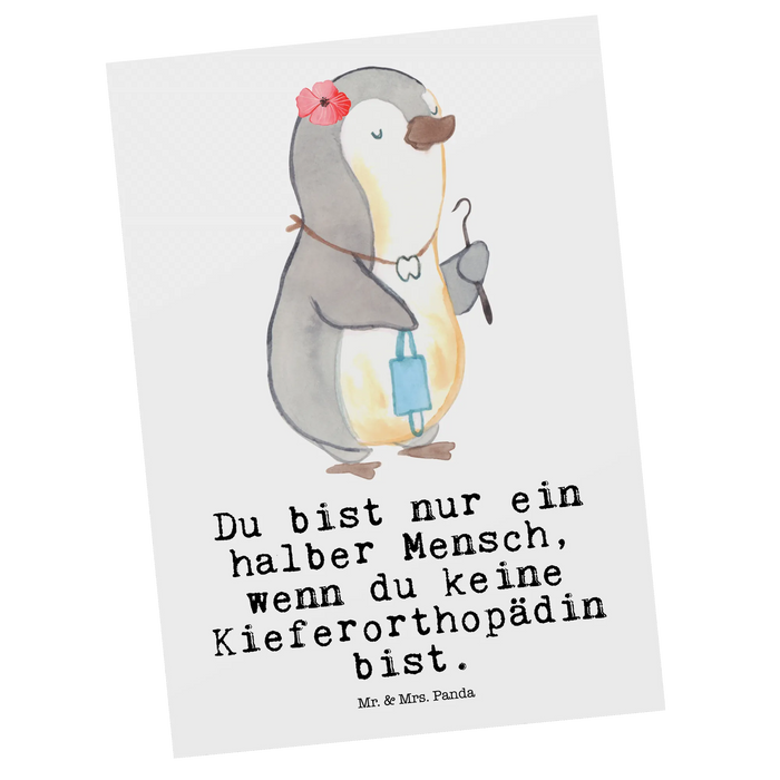 Postkarte Kieferorthopädin Herz