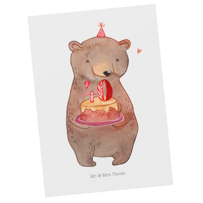Postcard bear cake 90th birthday