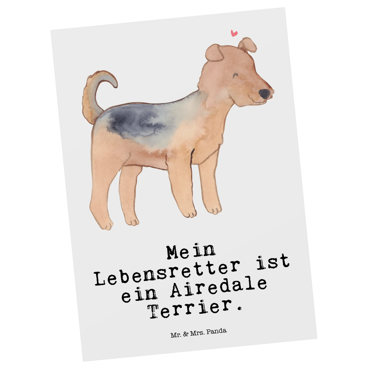 Postkarte Airedale Terrier Lebensretter Designkarte, Postkarte, Fotokarte, Postkarten, kunstkarte, Grußkarte, Kunstkarten, spruchkarte, Ansichtskarten, einzelkarte, Motivkarte, Ansichtskarte, bildkarte, Geschenk, Schenken, Hund, Hunderasse, Rassehund, Hundebesitzer, Tierfreund, Welpe