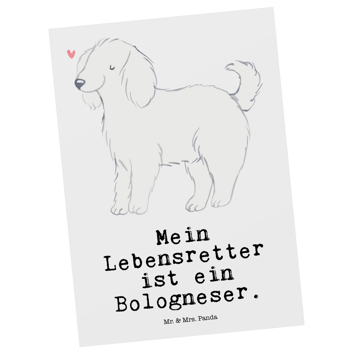 Postkarte Bologneser Lebensretter kunstkarte, Postkarte, Motivkarte, spruchkarte, Kunstkarten, Fotokarte, Ansichtskarte, bildkarte, Designkarte, Grußkarte, Postkarten, einzelkarte, Ansichtskarten, Geschenk, Schenken, Hund, Hunderasse, Rassehund, Hundebesitzer, Tierfreund, Welpe, Bologneser