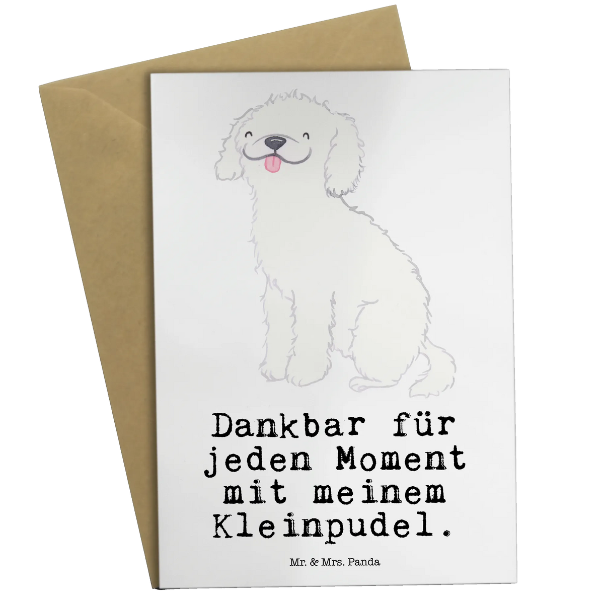 Grußkarte Kleinpudel Moment