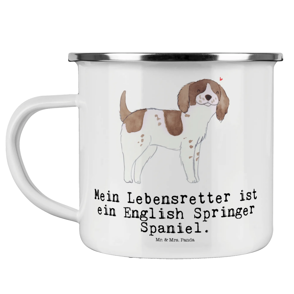 Camping Emaille Tasse English Springer Spaniel Lebensretter Teetasse, Haferl, metallbecher, blechbecher, Motivtasse, becher emaille, Outdoor Tasse, emaillebecher, outdoortasse, reisetasse, Outdoor Becher, Emaille Tasse, Emailletasse, Emaille Becher, Campingtasse, Kaffeepott, Tasse Emaille, Blechtasse, Pott, wandertasse, wanderbecher, Campingbecher, Teebecher, Reisebecher, Geschenk, Schenken, Hund, Hunderasse, Rassehund, Hundebesitzer, Tierfreund, Welpe, English Springer Spaniel