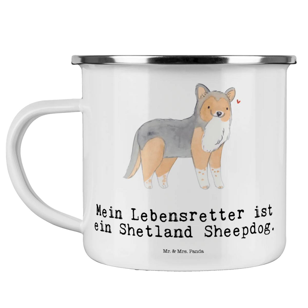 Camping Emaille Tasse Shetland Sheepdog Lebensretter Blechtasse, reisetasse, Teebecher, wanderbecher, metallbecher, Emaille Tasse, outdoortasse, blechbecher, Teetasse, Motivtasse, Emailletasse, Outdoor Tasse, becher emaille, Campingtasse, wandertasse, Kaffeepott, Tasse Emaille, Outdoor Becher, Pott, Haferl, emaillebecher, Reisebecher, Campingbecher, Emaille Becher, Geschenk, Schenken, Hund, Hunderasse, Rassehund, Hundebesitzer, Tierfreund, Welpe, Sheltie, Shetland Sheepdog
