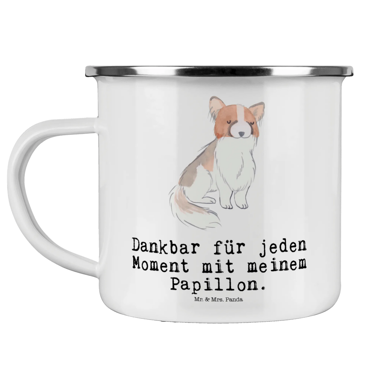 Camping Emaille Tasse Papillon Moment Outdoor Tasse, Pott, becher emaille, Emaille Tasse, Blechtasse, Campingbecher, Reisebecher, Kaffeepott, reisetasse, emaillebecher, Haferl, wanderbecher, wandertasse, Teebecher, Emaille Becher, Teetasse, blechbecher, outdoortasse, Campingtasse, Motivtasse, Outdoor Becher, metallbecher, Tasse Emaille, Emailletasse, Geschenk, Schenken, Hund, Hunderasse, Rassehund, Hundebesitzer, Tierfreund, Welpe, Papillon, Kontinentaler Zwergspaniel