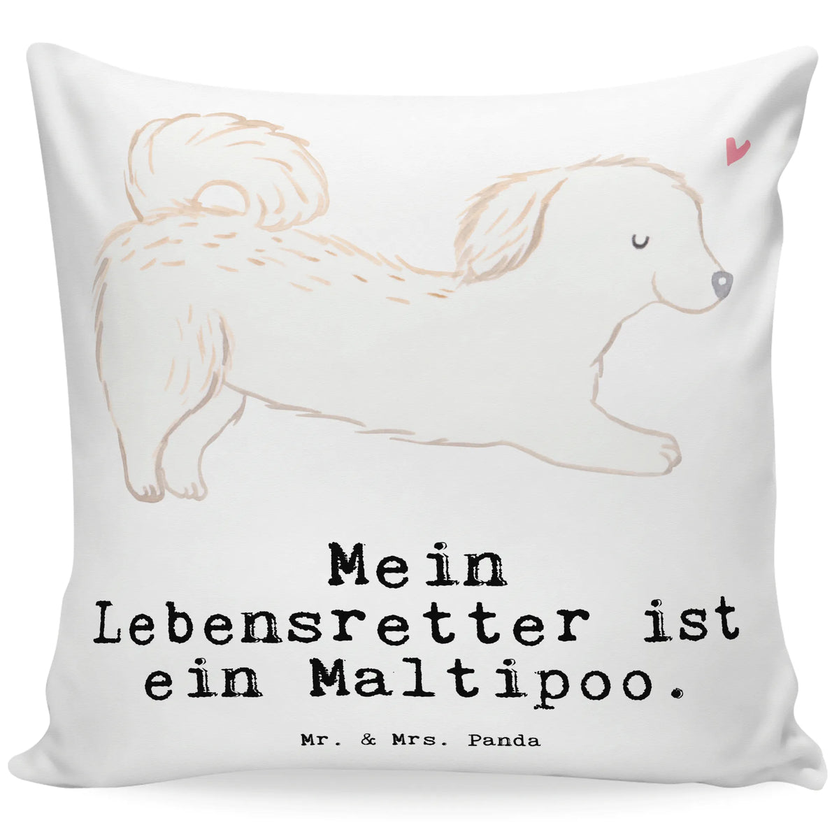 40x40 poduszka Maltipoo ratownik Pies, rasa psa, pies rasowy, właściciel psa, prezent, miłośnik zwierząt, dawanie, szczeniak
