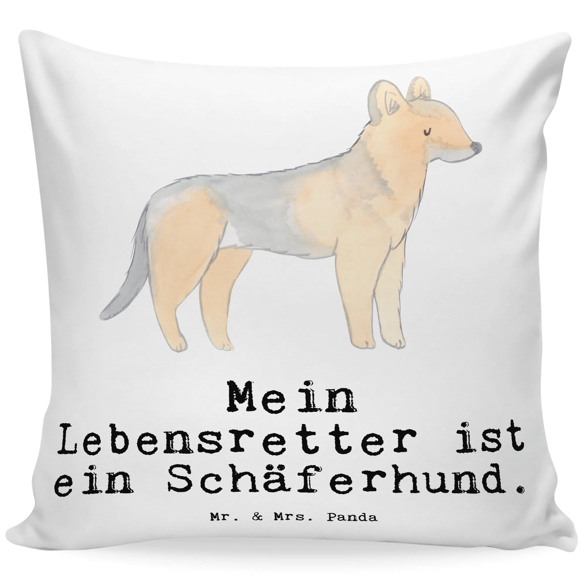 Cushion German Shepherd Lifesaver pillow case, settee, pillows, couch, fluffy, soft, bed, cushion, 40 x 40, sofa, Pillow, 40x40, pad, bedroom, Dog, dog breed, purebred dog, dog owner, gift, animal lover, giving, puppy