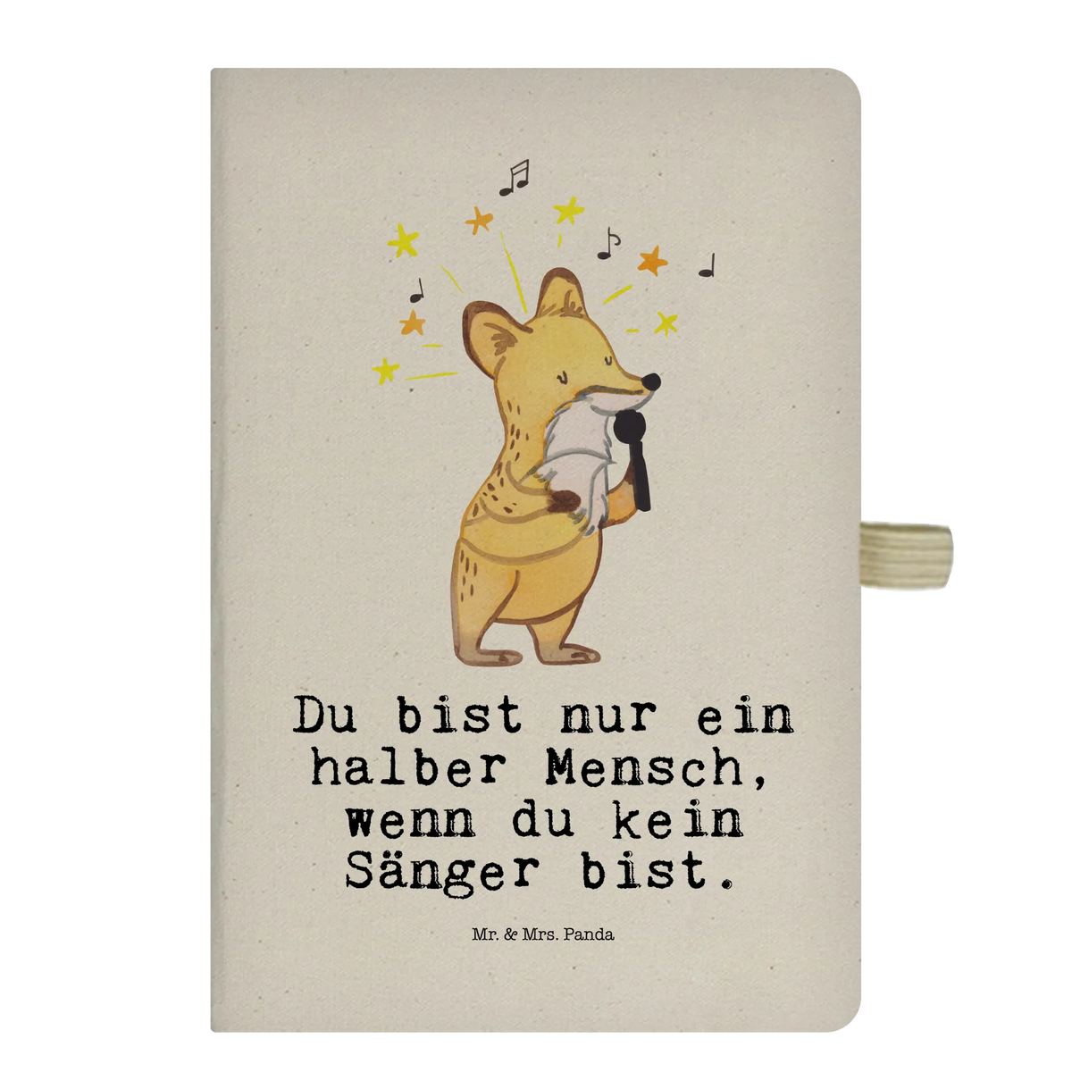 Cotton notebook Singer heart anniversary, retirement, promotion, job start, profession, sayings, gift, gift idea, best, farewell gift, passing exam