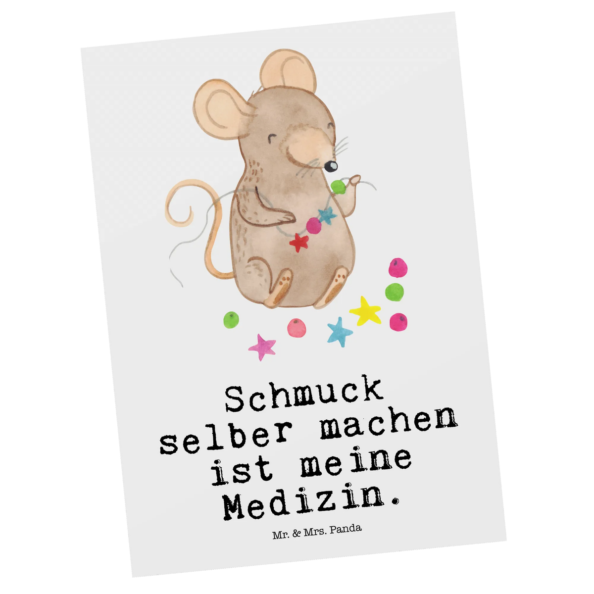 Postkarte Maus Schmuck selber machen einzelkarte, Postkarten, Postkarte, Designkarte, Ansichtskarten, Fotokarte, kunstkarte, bildkarte, Grußkarte, Kunstkarten, Ansichtskarte, spruchkarte, Motivkarte, Geschenk, Schenken, Sport, Sportart, Hobby, Danke, Dankeschön, Auszeichnung, Gewinn, Sportler, Schmuck Basteln, Schmuck Selber machen, DIY