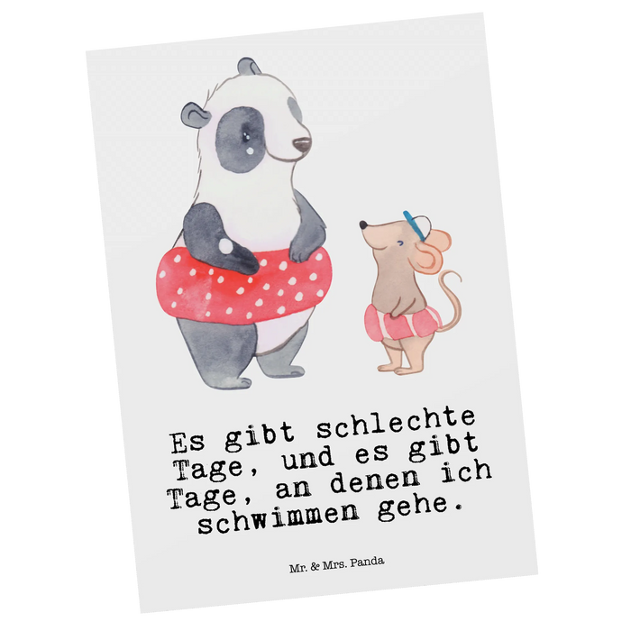Postkarte Otter Schwimmen